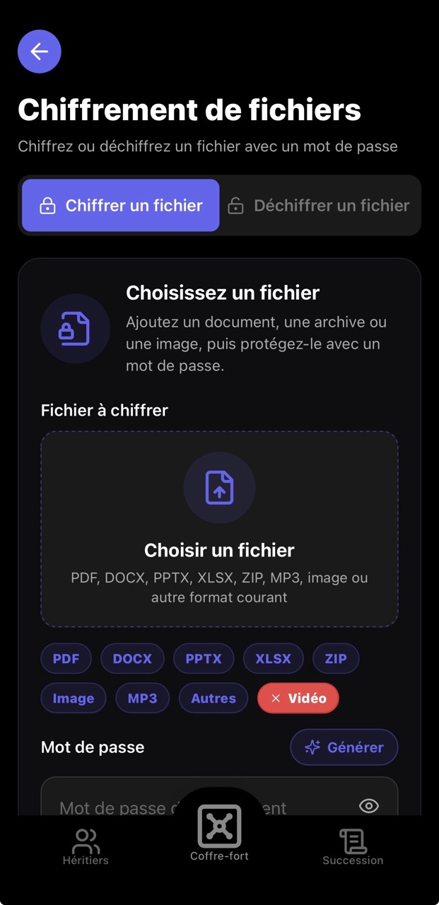 Chiffrement de fichier Heirion