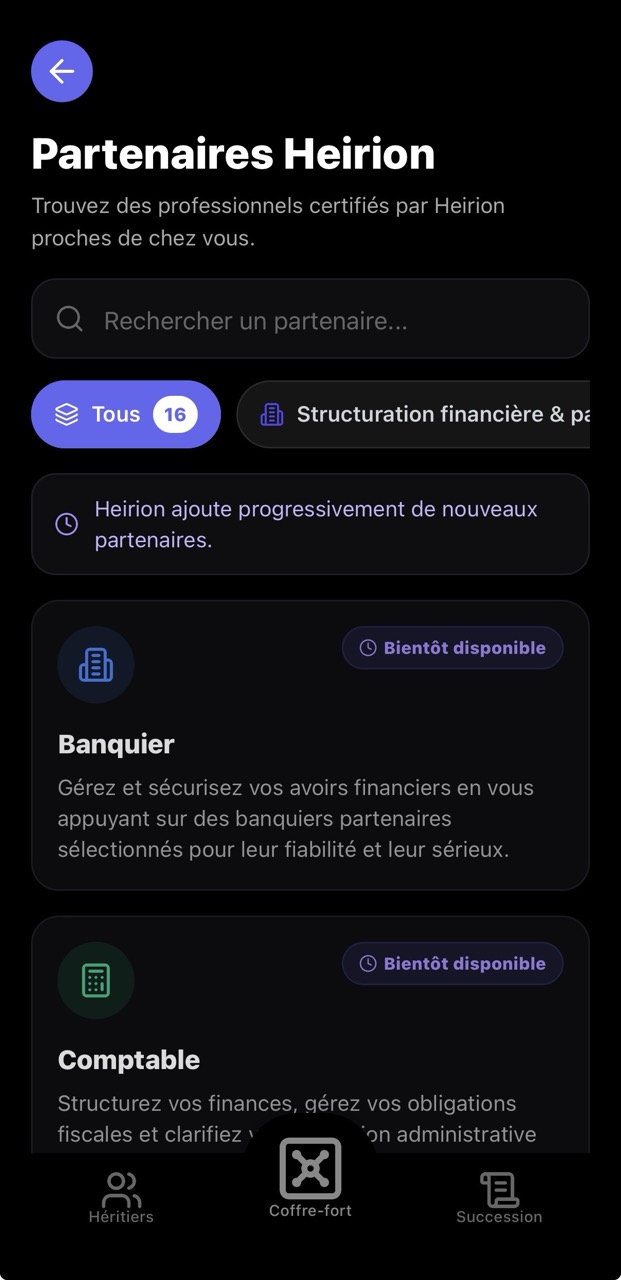 Réseau partenaires Heirion