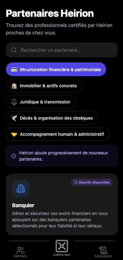 Réseau partenaires Heirion
